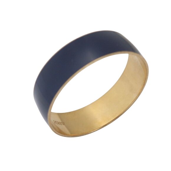 J CREW navy blue enamel bangle bracelet - Picture 1 of 6